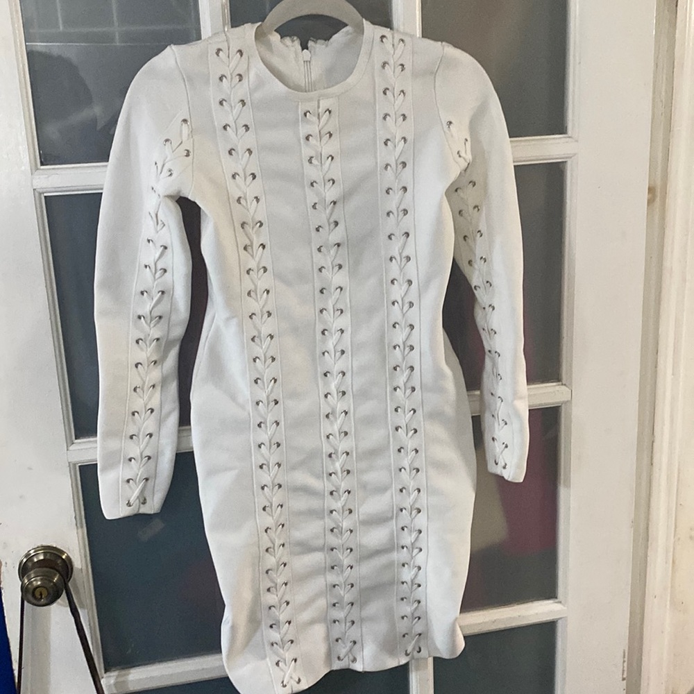 White tight fitted Dress